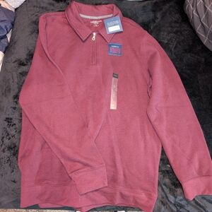 Croft & Barrow Burgundy Quarter-Zip Pullover